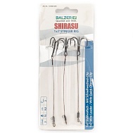Оснастка для силиконовых приманок BALZER "Shirasu", 9,5 см, тройник №2 (в уп. 3 шт.)