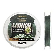 Шнур плетеный DAYO "Launch" 100 м, диаметр 0,28 мм, тест 14 кг