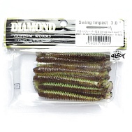 Виброхвост "Diamond" Swing Impact 4.0", 10 см, цвет #401, уп. 6 шт.