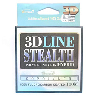 Леска "3D Line Stealth", 100 м, диаметр 0,16 мм, 7,31 кг
