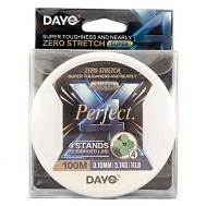 Шнур плетеный DAYO "Perfect" 100 метров, диаметр 0,25 мм, тест 13 кг