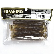 Виброхвост "Diamond" Swing Impact 4.0", 10 см, цвет #101, уп. 6 шт.