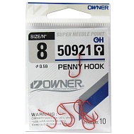 Крючки "Owner" 50921 красные №2, 8 шт.