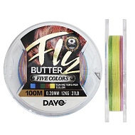 Шнур плетеный DAYO "Fly Butter" 100 метров, 8-ми жильный, мультиколор