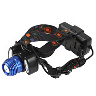 Фонарь налобный, 4 режима,с зумом, арт. 1500