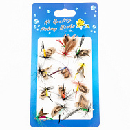 Набор мушек, 12 шт., цвет в в ассорт.