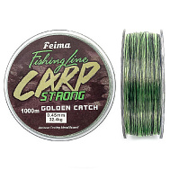 Леска "CARP STRONG" 1000 м., диаметр 0,30 мм, 15.2 кг (цвет черно-зеленый)