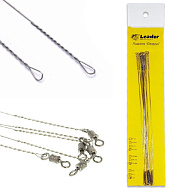 Поводки "Струна" 0,40 мм, 22 см, 17 кг, уп. 10 шт. (арт. P14)